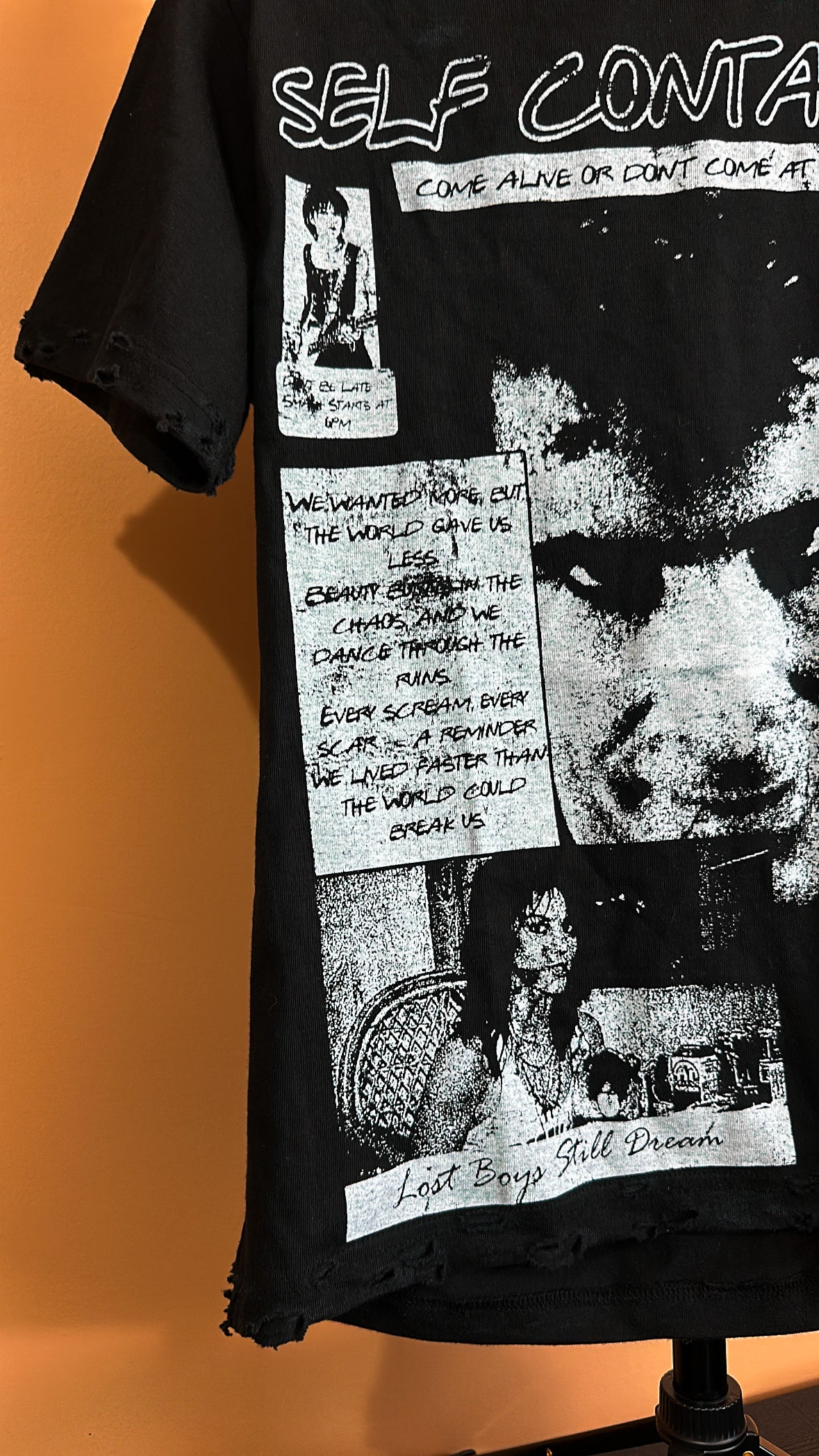 Lost boys distressed tee (On hand Premade)