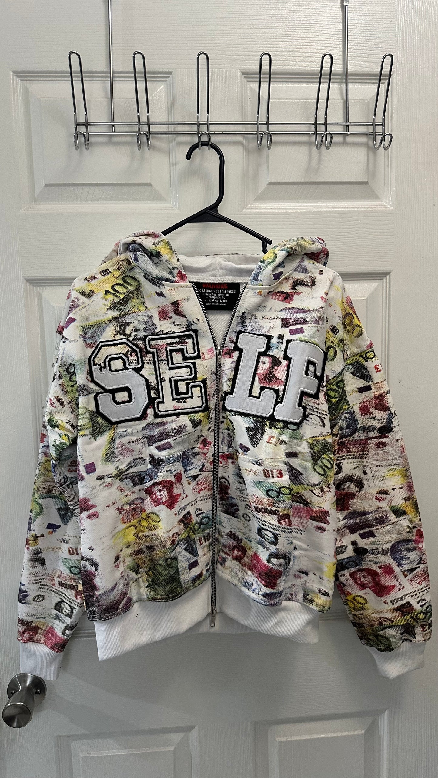 Foreign Money Zip Up White
