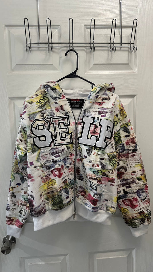 Foreign Money Zip Up White