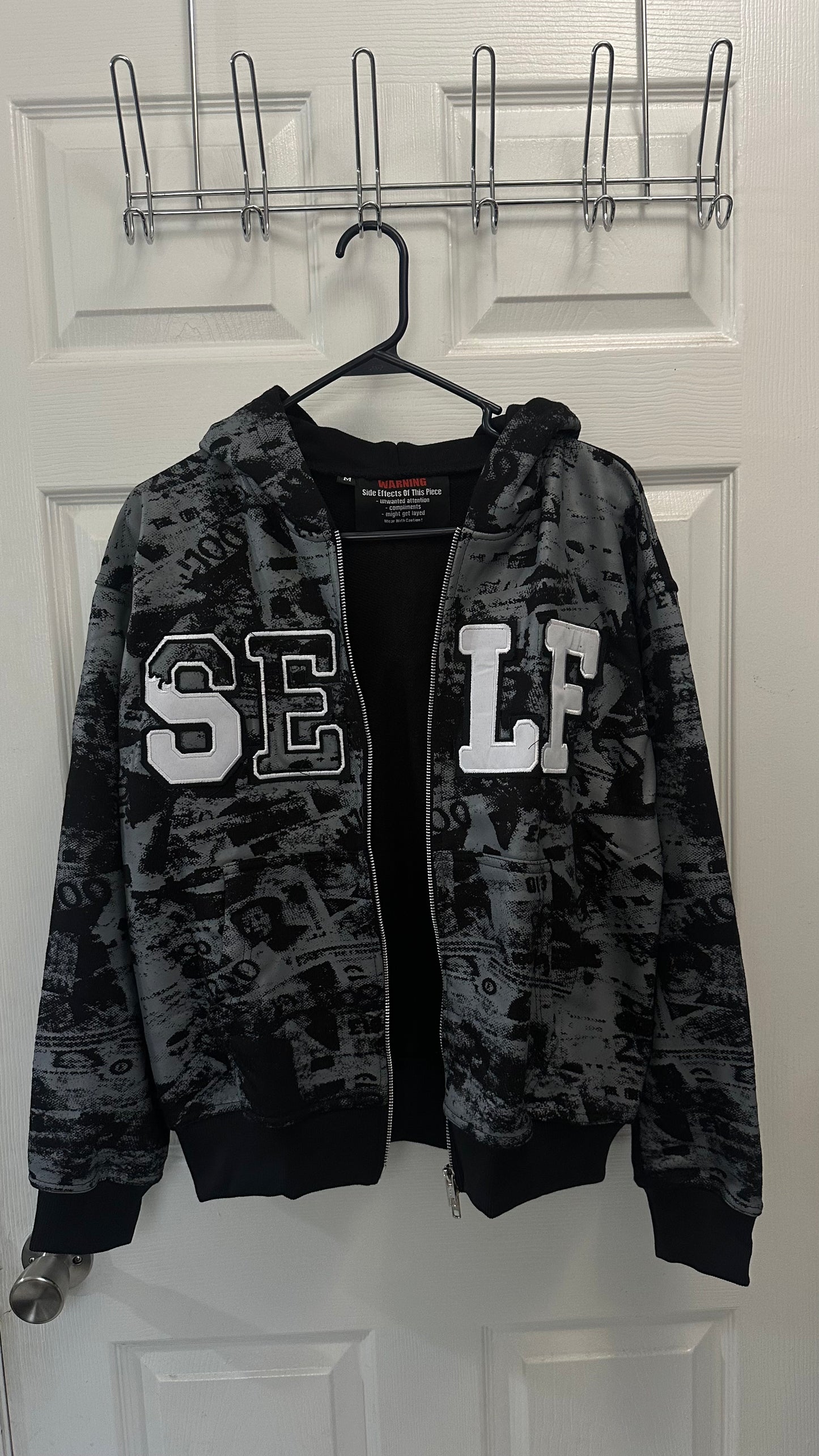 Foreign Money Zip Up Black