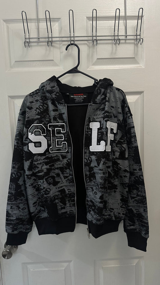 Foreign Money Zip Up Black